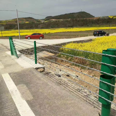 Straßenverkehrssicherheit Kabelbarriere Stahldrahtseil Schranken mit individueller Farbe