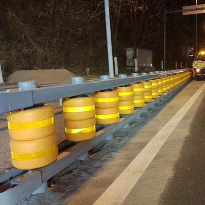 Gelbe Straßenverkehrssicherheits-Rollenschutzgelände Stahlschranke mit verbesserter Haltbarkeit