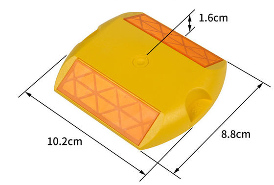 Straßenkegelzeichen Kunststoff-Straßenverkehrssicherheitsreflector Straßenstift 100X100X20mm für den Nutzen