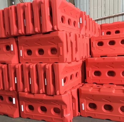 Außenwasser gefüllte Straßensperren Rot Kunststoff Verkehrssicherheitsbarriere