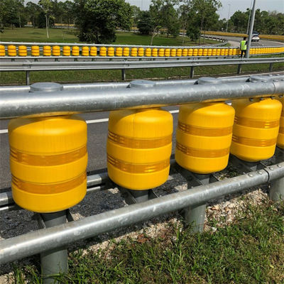 Straßenverkehrssicherheit EVA PU Roller Cushion Crash Barrier in Gelb für den Straßenverkehr