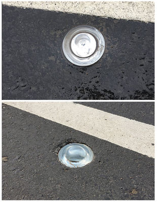Glasstraßenstangen mit hochreflektierendem Gehsteig Glas Katzen Augen Eine Gewinnkombination