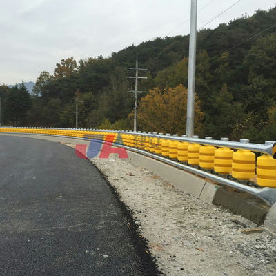 CE-Standard Rotary Guardrail EVA Anti-Climb Roller Barrier für die Sicherheit auf der Straße Gelb