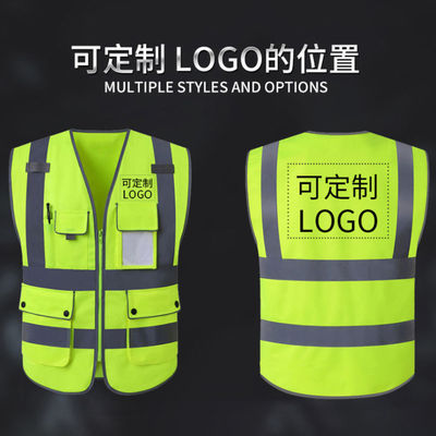 Benutzerdefiniertes Logo akzeptiert 100% Polyester Led Flash Light reflektierende Sicherheitsweste zum Laufen S-5XL