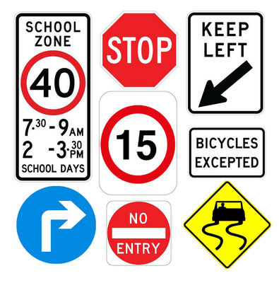 Straßenschild für die Verkehrssicherheit 10cm-25cm