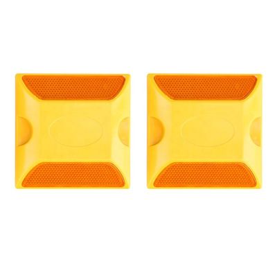 Straßenverkehrssicherheit Plastik-Quadratreflector Straßenstift mit roter LED-Farbe