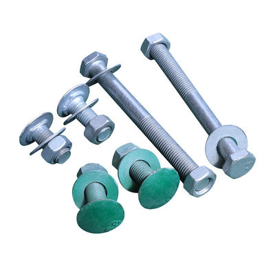 Q235 Q345 Straßenverkehrssicherheit Hot Dip Galvanized Powder Coated Bolt And Nut für Straßenschutzgelände
