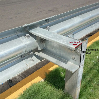 Standard AASHTO M-180 Galvanisierter Stahl Straßenschutzgelände mit Verkehrssicherheit Trapez-Abstandsblock